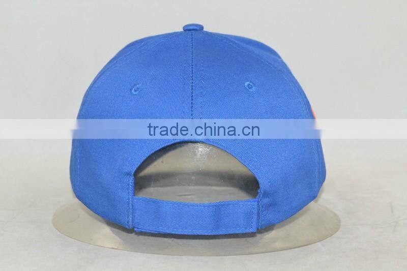 Guangzhou hat factory professional custom / 100% cotton/colour/embroidery logo/blue baseball cap