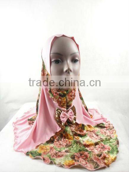 2014 new muslim hijab,whole sale Muslim hijab,latest muslim hijab with flower,