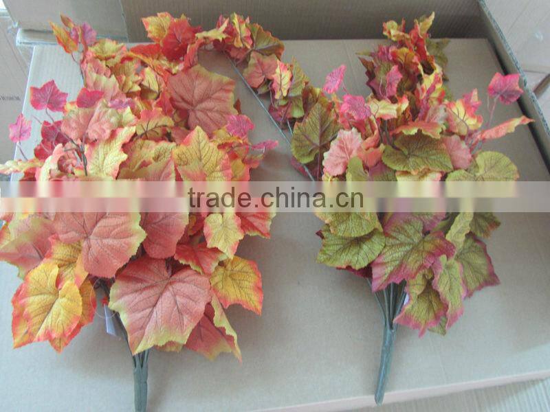 silk leaves autumn wall decoration