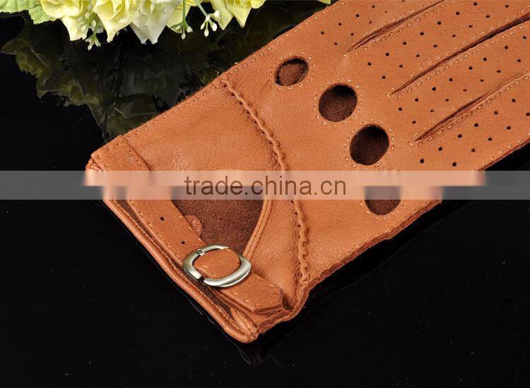 New premium men's unlined deerskin leather gloves. Hand sewing breathable driving gloves .