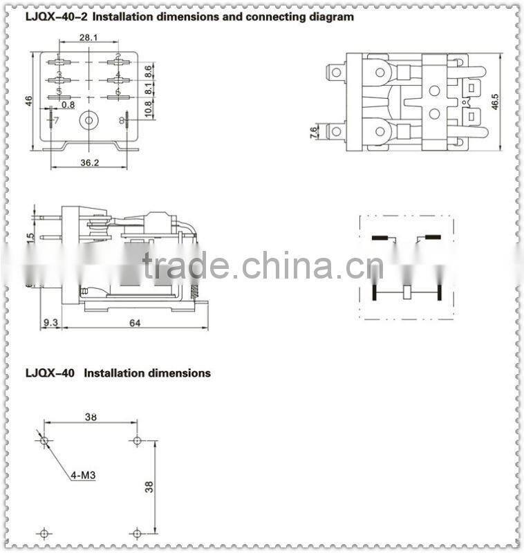 power relay/general purpose relay/electromagnetic Relay JQX-40