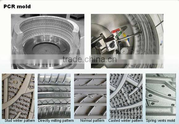 Segmented tire machine rubber tire making mold