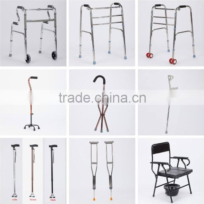 Aluminum folding old people walker walking aids for disabled adult walker