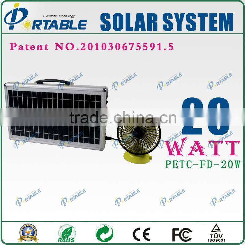 20w Solar home system for lighting, Fan,TV etc/portable solar home system/solar generator
