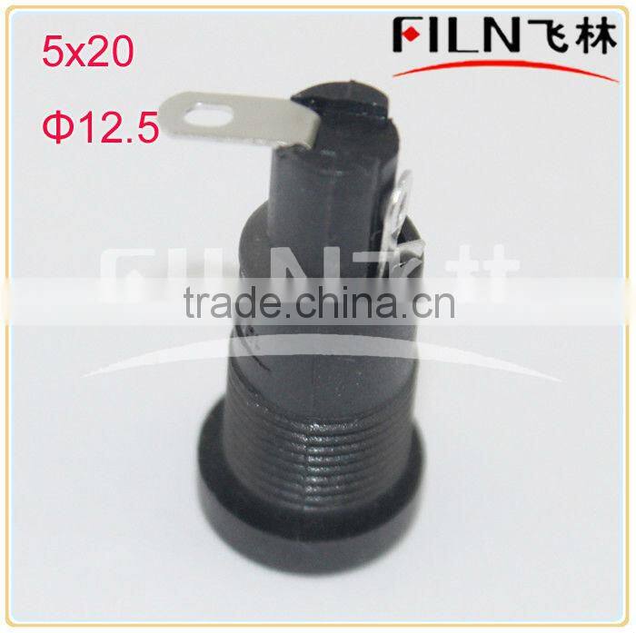 R3-11 black in-line fuse holder 5*20 12.5mm install hole