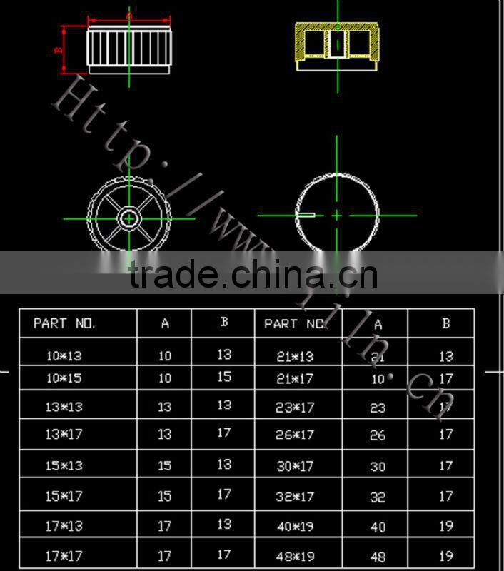 FL12-33 electrical black plastic pointer knob