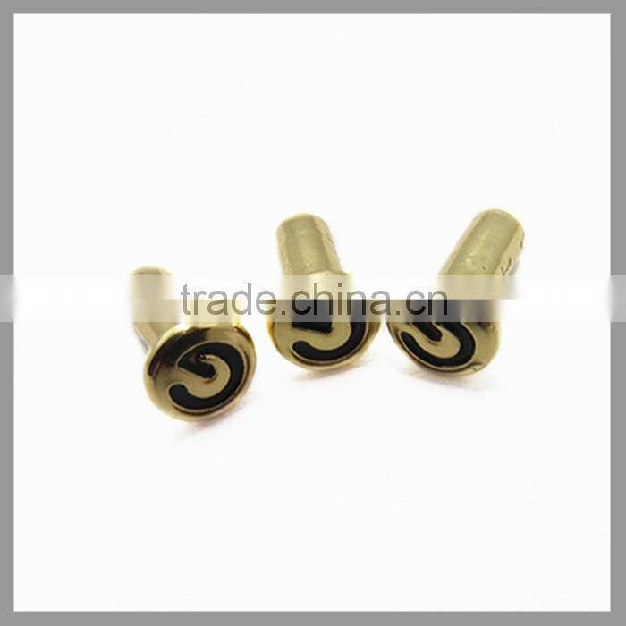 Metal Decorative Gold Hollow Rivets With Logo
