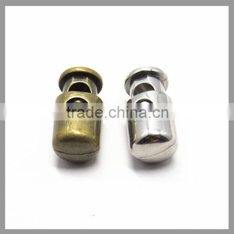 Antique Metal Cord Lock And Metal Spring Stopper