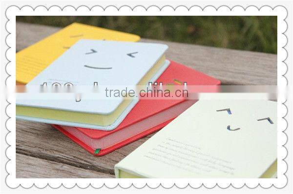 High quality Smiling design paper notebook printing