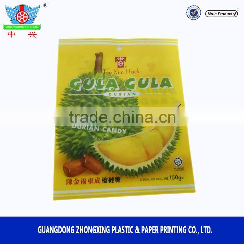 Food packaging laminated LDPE plastic candy wrapper bag