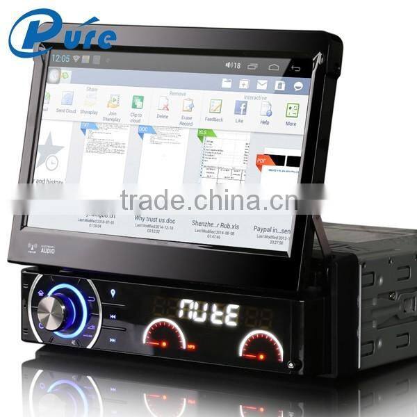 GPS Bluetooth Car Player Singel Din DVD Player 7 Inch 1024*600 Capacitive Touch Screen Player