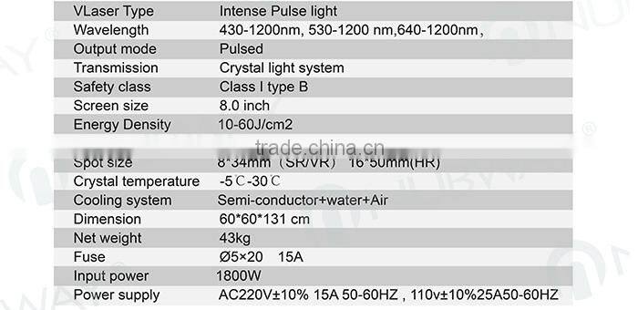 2016 New style e-light ipl rf multifunctional machine with hot promotion