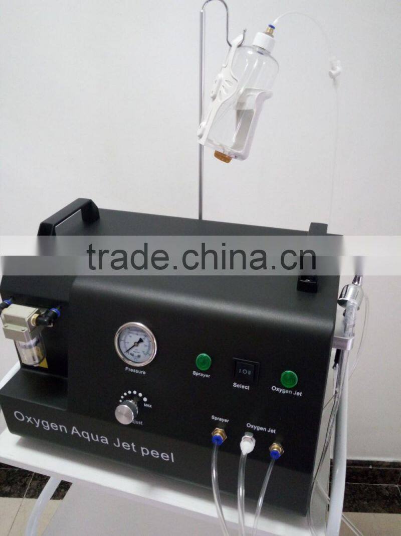 Oxygen sprayer and jet peel beauty salon equipment (with CE)