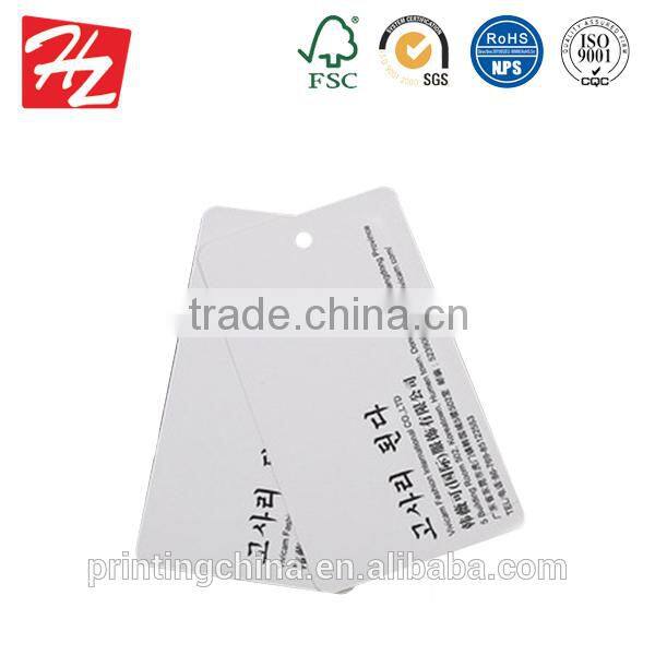 Latest technology white artpaper hang tags made in China