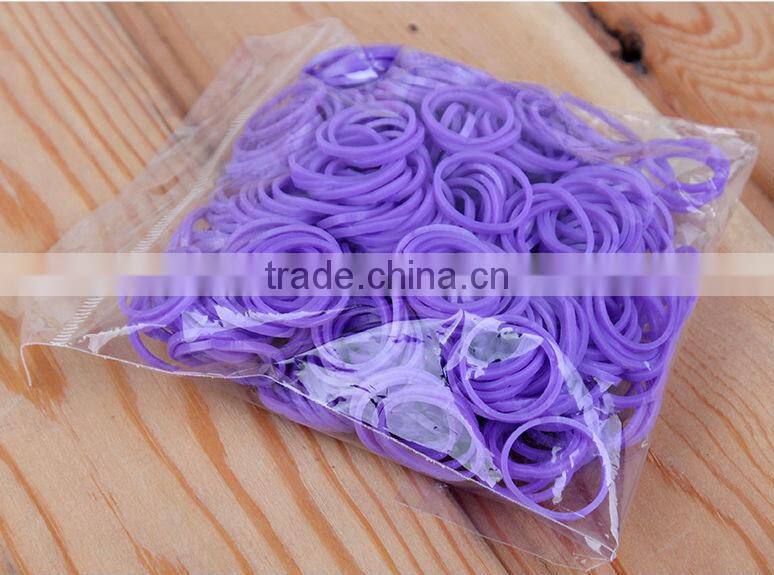 2014 Popular Loom Bands Bracelet Making Kit Hook 600 Rainbow Rubber 24 Clips Diy Tool