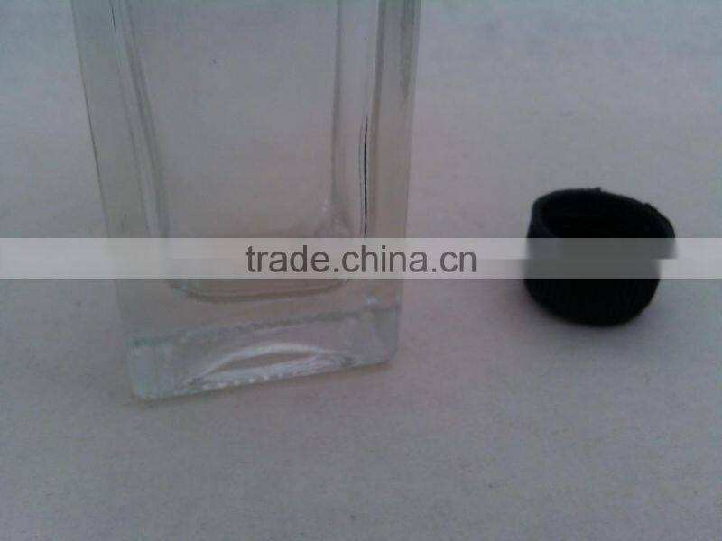 60ml square glass perfume bottle with plastic screw cap