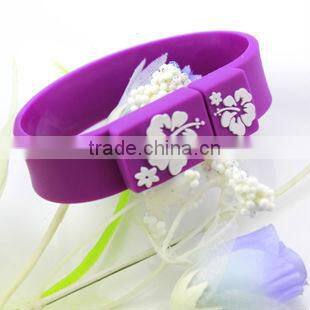 custom silicone wristband usb driver,3d sound usb driver
