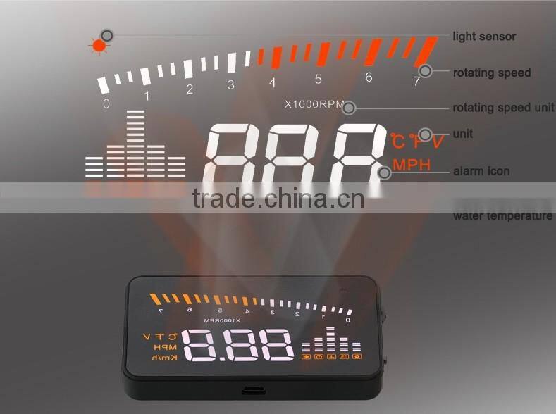 Vehicle-mounted HUD X5 car HUD windscreen fuel consumption speed car