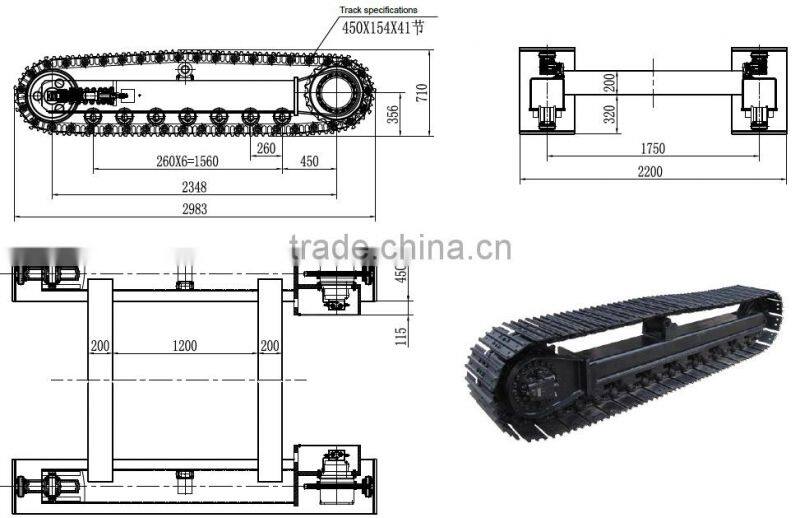 12 ton steel track undercarriage