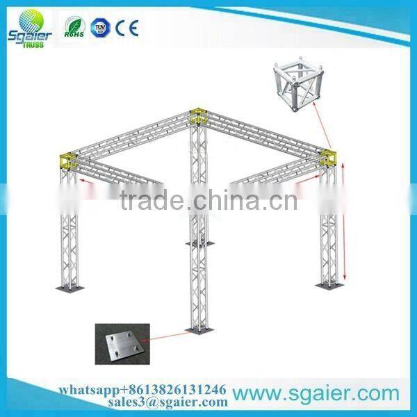 Aluminum arch roof truss ,curve roof truss 4 pillar 12m by 10m for sale