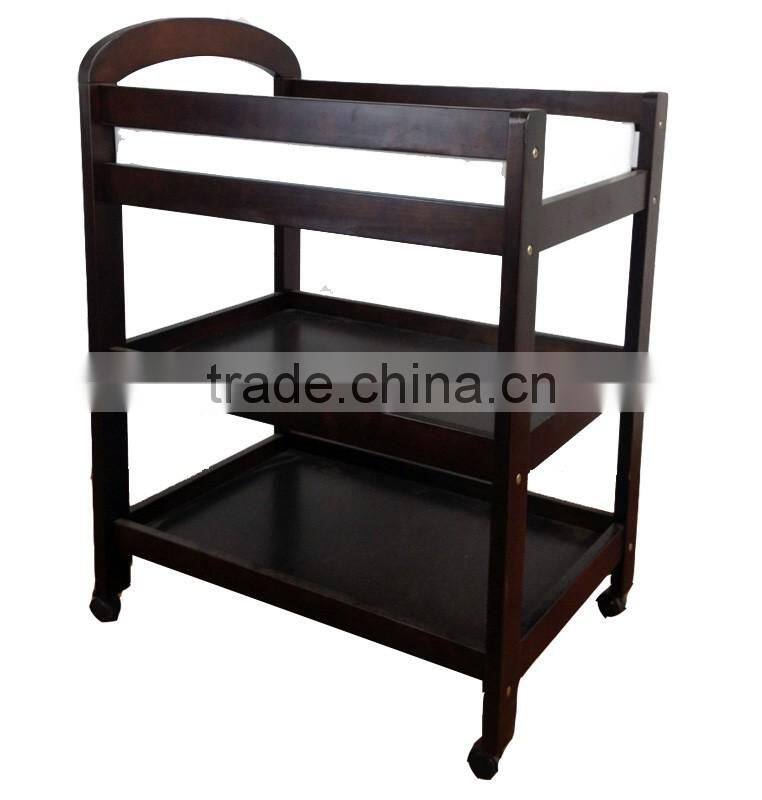 Australia Style Sleigh 3 Tier Solid Wood Portable Baby Change Table