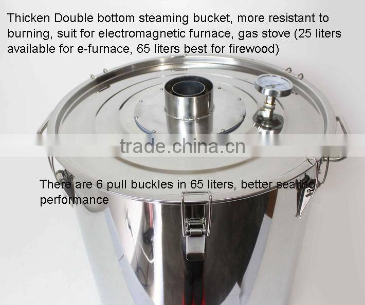Large Capa!18L Household Stainless Steel Water Seal Alochol Distiller For Sale Home Wine Distiller Distillation/Brewing Device