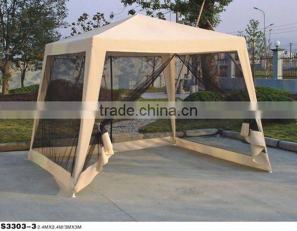 2.4*2.4m/3*3m canopy gazebo with mosquito net