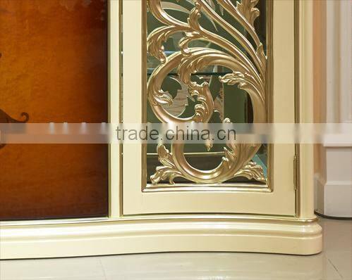 European Fashionable Bar Cabinet for Homes, Beautiful Design Wooden Wine Cabinet, Luxury Hand Carved Cupboard (BF01-ML051)