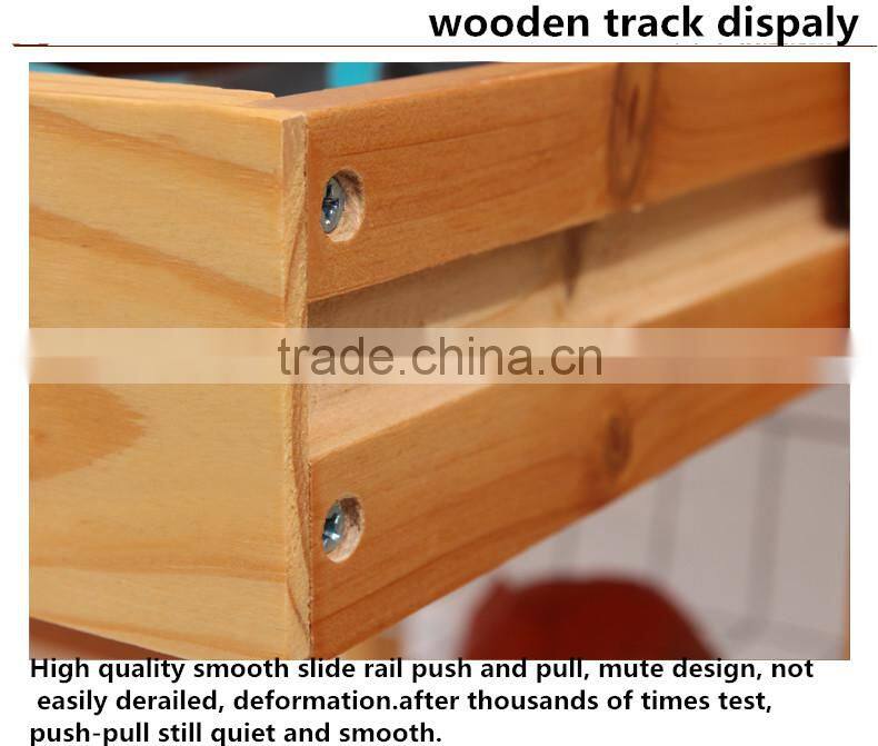 natural finish E1 MDF with drawer wooden serving trolley