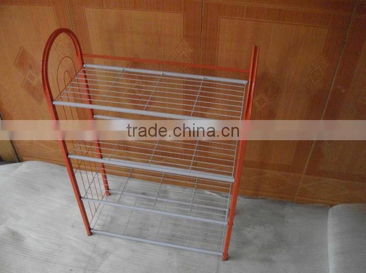 metal wire shoes stoarge rack and shoes rack with multi color