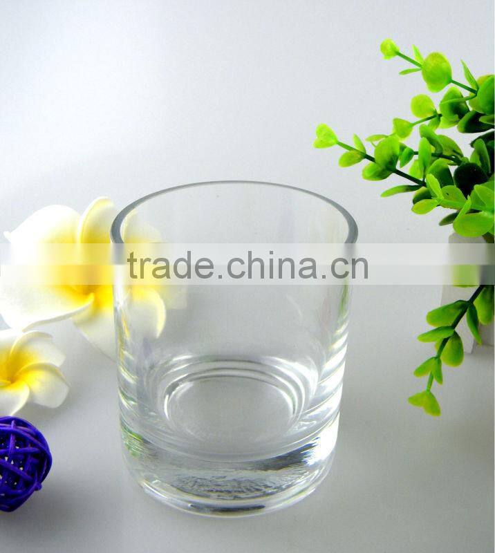 Cup type Glass Candle Holder for Home Decoration