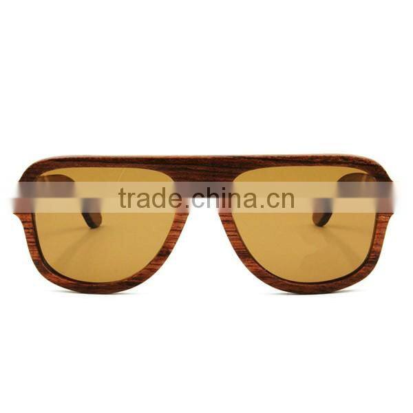 Fashion design wooden glasses new arrival color lens natural rosewood sunglasses