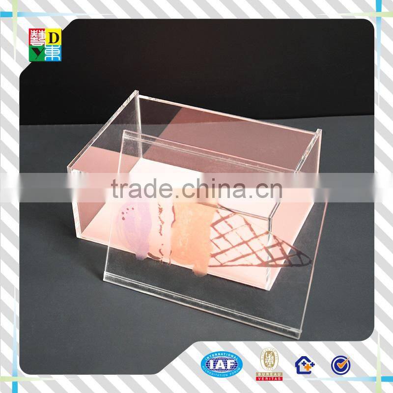 2016 newest design acrylic candy box acrylic luxury gift box with lid PMMA acrylic small storage box