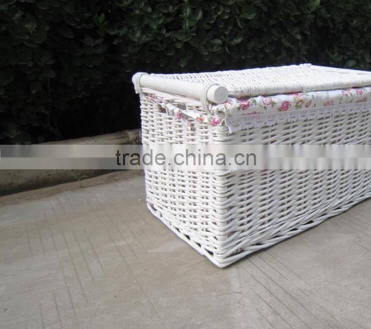 handmade cane makes up storage basket