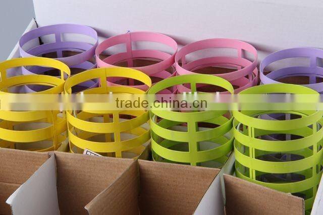 Home Decoration Candlestick/hollow out Design Iron+Glass Candle Holder