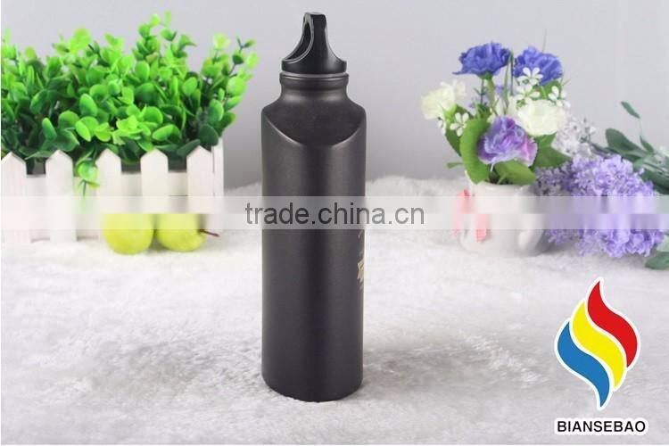 500ML matte black Flat Water bottle