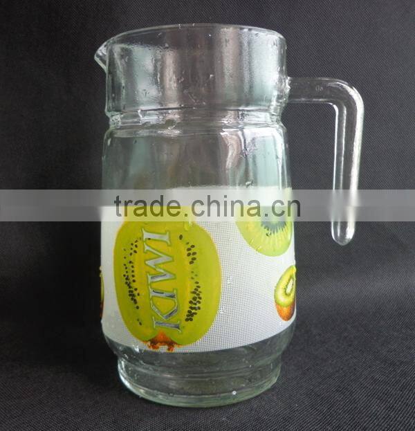High quality glass coffee pot glass tea jug fusing glass hot pot with handle