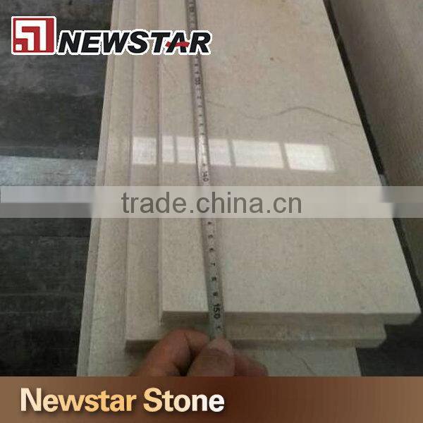 Polished beige marble staircase creme marfile staircase steps