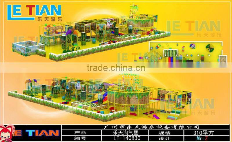 LETIAN Factory Naughty Castle Ocean Theme Children Indoor Soft Playground Equipment Toys Price