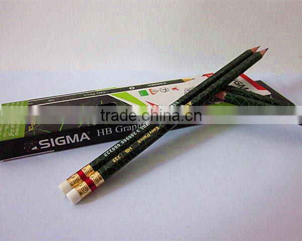 HB Graphite wood pencil with eraser