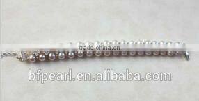 2 Rows 6.5-8mm Round Freshwater Pearl Jewelry Sets