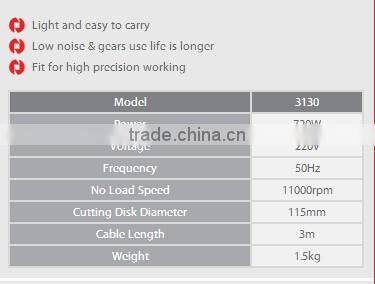 Ronix Power tools Mini Angle grinder 115mm 720W model 3130