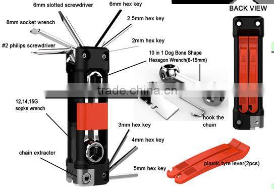 Professional bicycle tools Multi bike repair tool / floding bicycle tool set muti-function bicycle tool