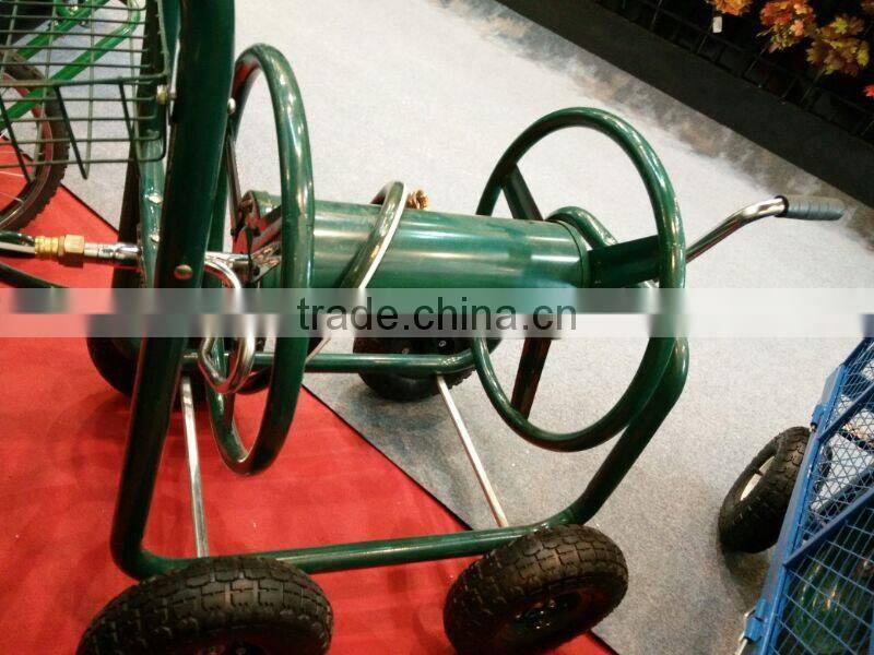 Metal four wheel Firm Garden Hose Reel Cart TC4710