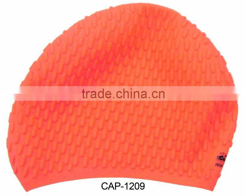 College fashionable silicone novelty swimming cap(CAP-1211)