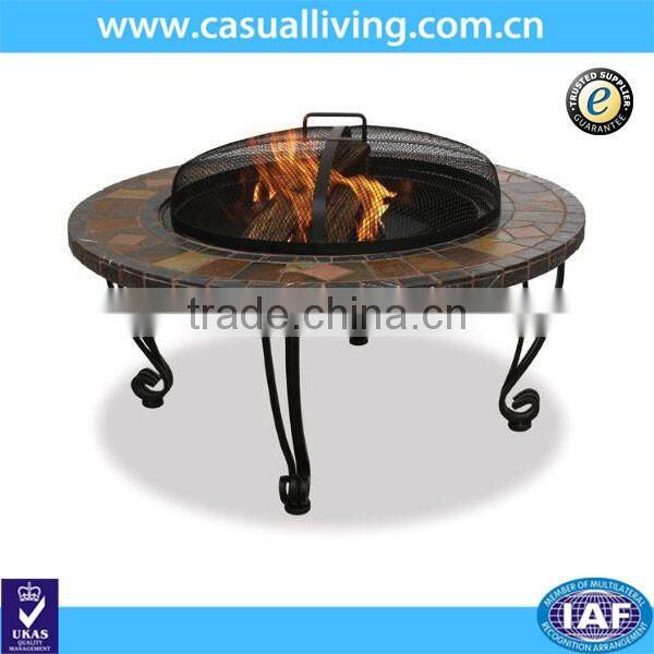 Large Outdoor Fire Pit 34 inch Patio Backyard Metal Round Stove