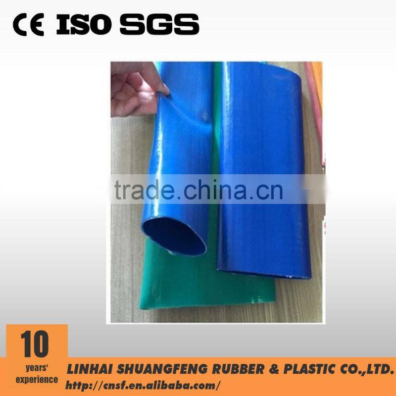 Blue Pvc Lay Flat Fire Fighting Hose/pvc transparent hose