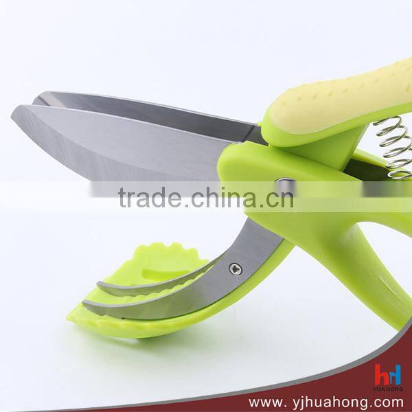 High quality mutifunction salad kitchen scissors with soft grip handle
