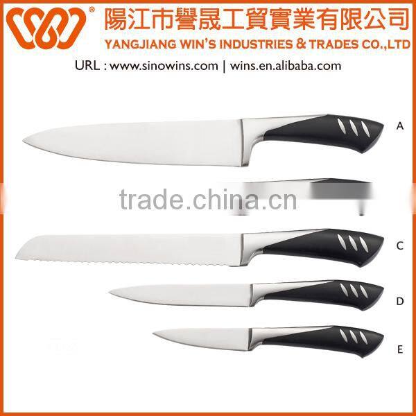 A3418 New design Hot Sale High Quality 5pcs Stainless Steel Knife Set with Non-stick Coating