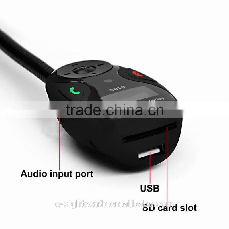 2016 popular Wireless Bluetooth FM Transmitter Modulator Flexible Car Kit MP3 Player